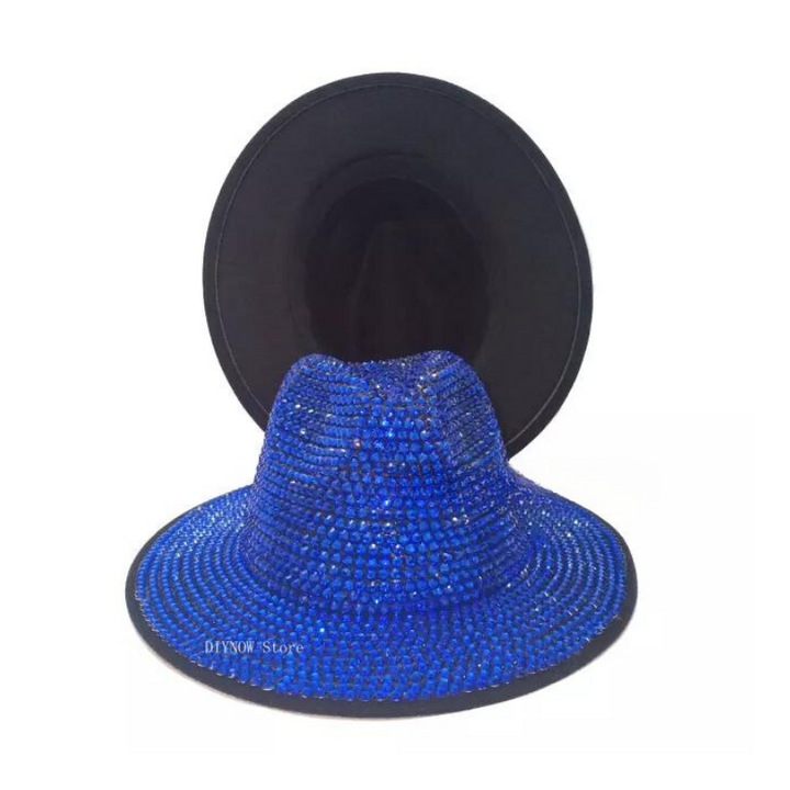 Chapeau Strass outremer