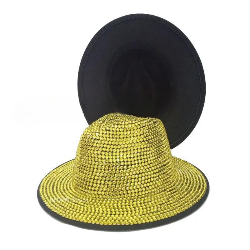 Chapeau Strass Or