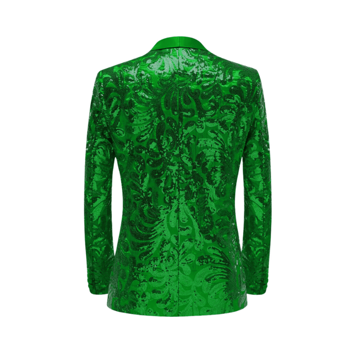 Costume Paillette Brodé Homme vert