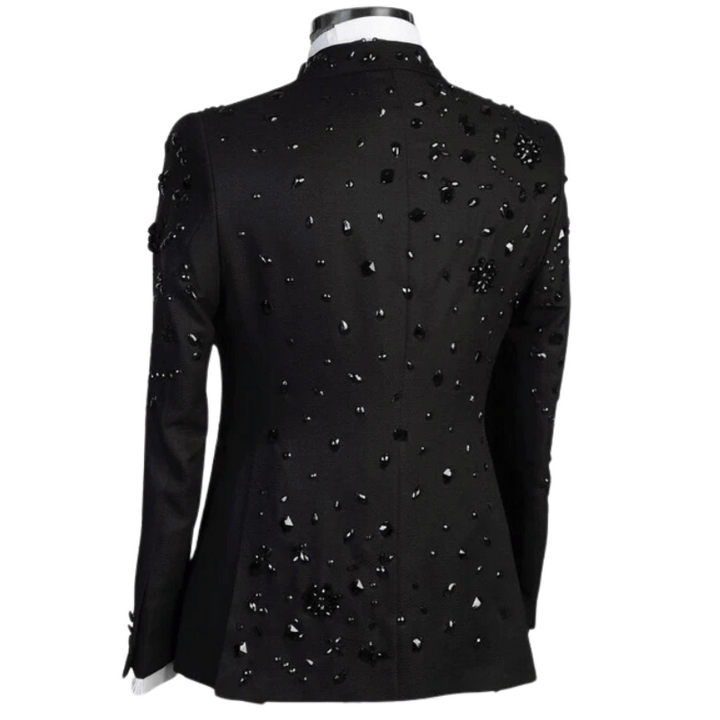 Veste Costume Noir Strass Homme