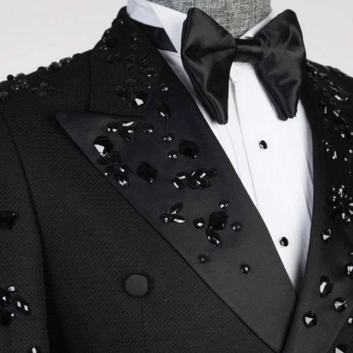 Veste Costume  Noir Strass Homme