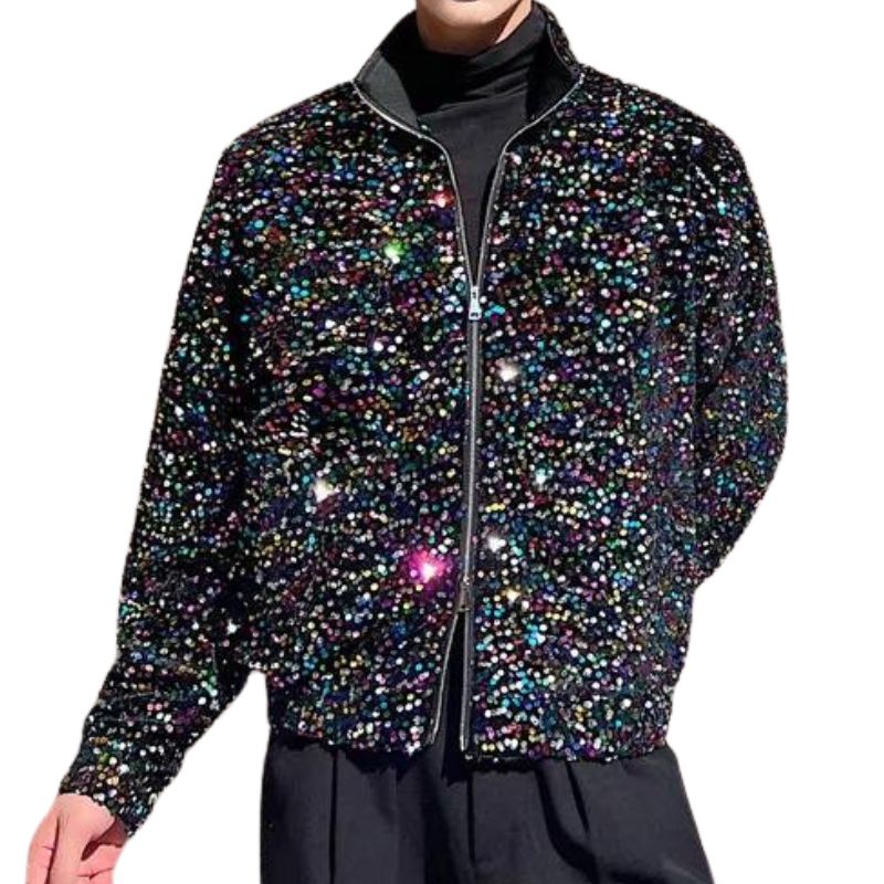 Veste Paillette Multicolore Homme