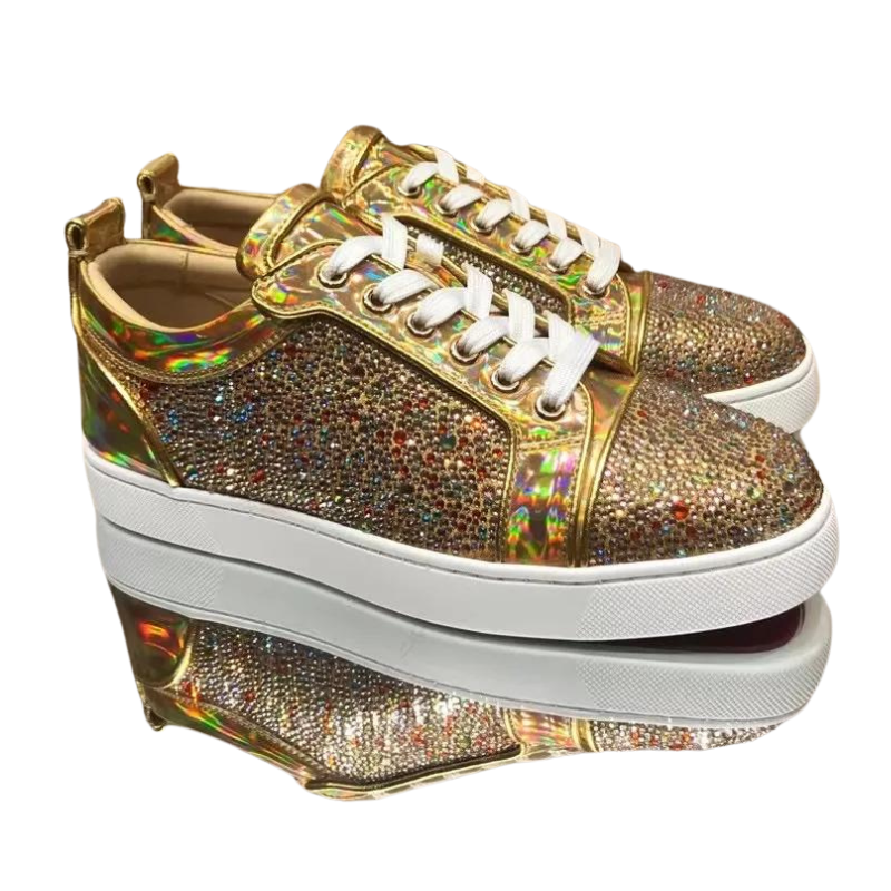 Chaussure Or Strass