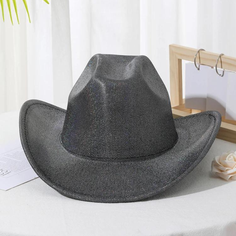 Chapeau Cowboy Paillette Noir