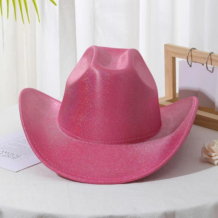 Chapeau Cowboy Paillette Fuchsia 