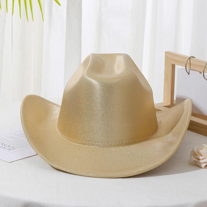 Chapeau Cowboy Paillette Doré