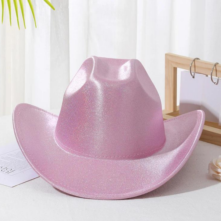 Chapeau Cowboy Paillette Rose