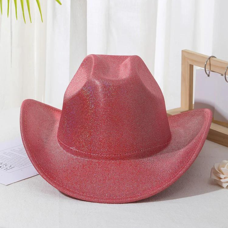 Chapeau Cowboy Paillette Rouge