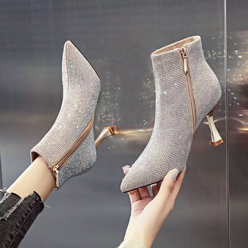 Bottines Paillettes Pointues