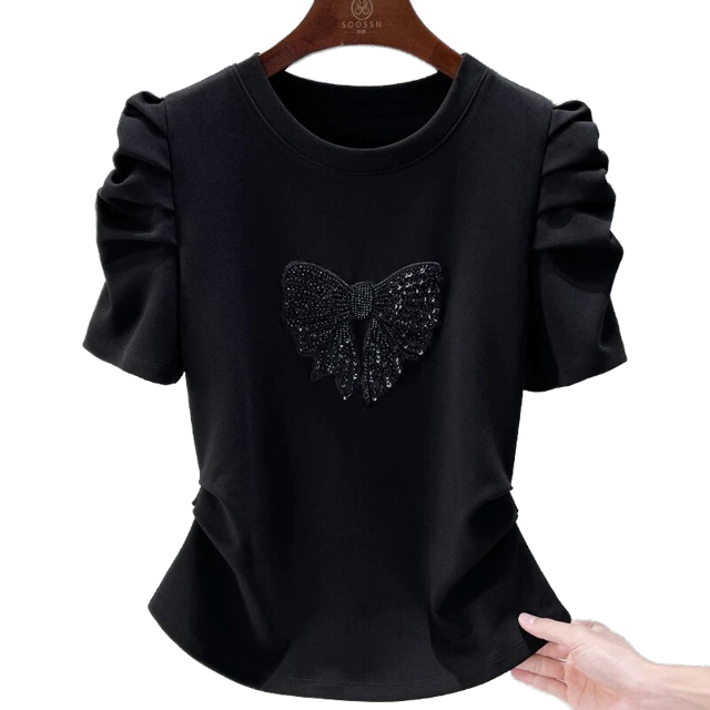 Haut Paillette Femme Noeud Papillon